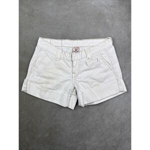 Y2K True Religion Women's White Shorts Size 27 Rosie Short Made In USA